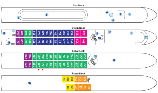 Amacello deck plan